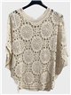 Jersey amplio calado de crochet