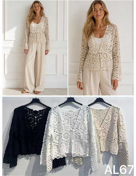 Chaqueta corta de crochet