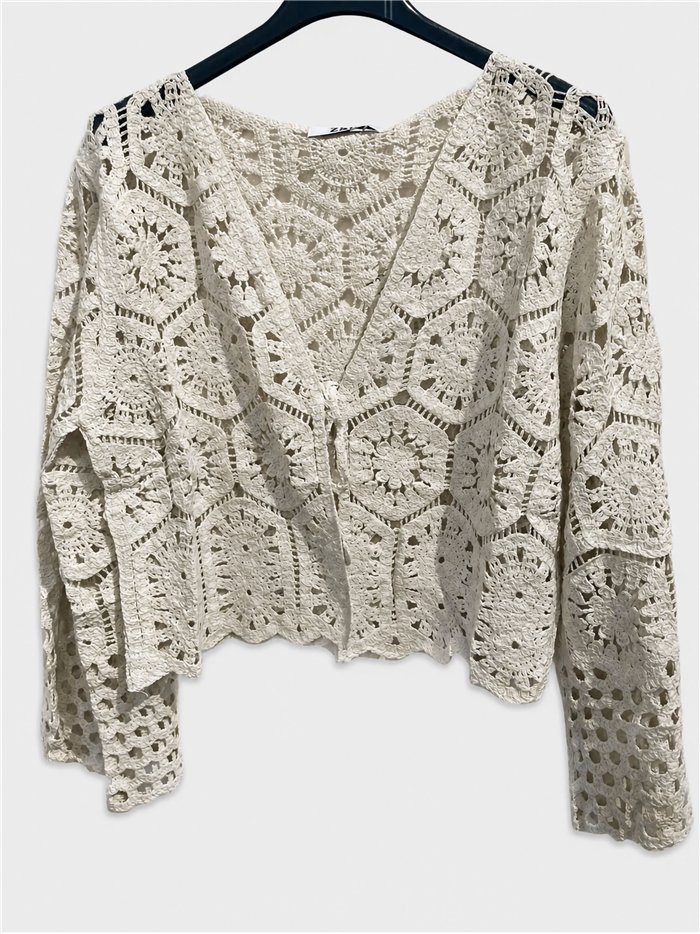 Chaqueta corta de crochet