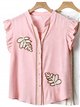 Blusa bordada hojas
