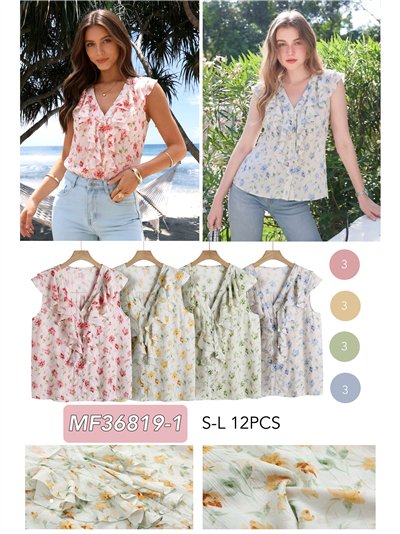 Blusa floral con volantes 2
