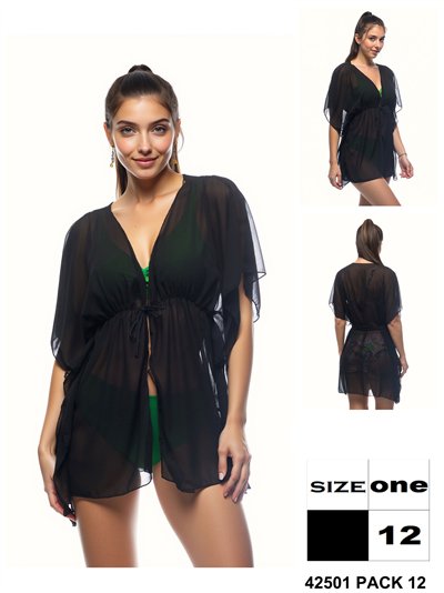 Kimono de playa liso transparente 2