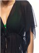 Kimono de playa liso transparente