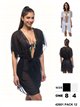 Kimono de playa transparente con crochet