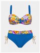 Plus-Size-Bikini-Set mit Blumenmuster und Bügeln