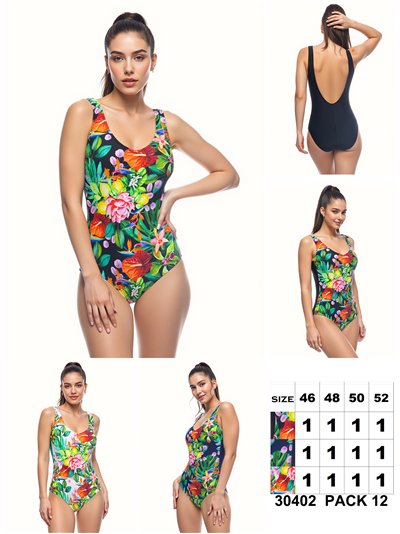Bañador estampado tropical talla grande 2