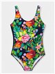 Bañador estampado tropical talla grande