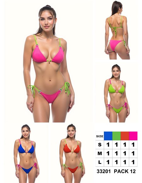 Conjunto bikini triángulo bicolor
