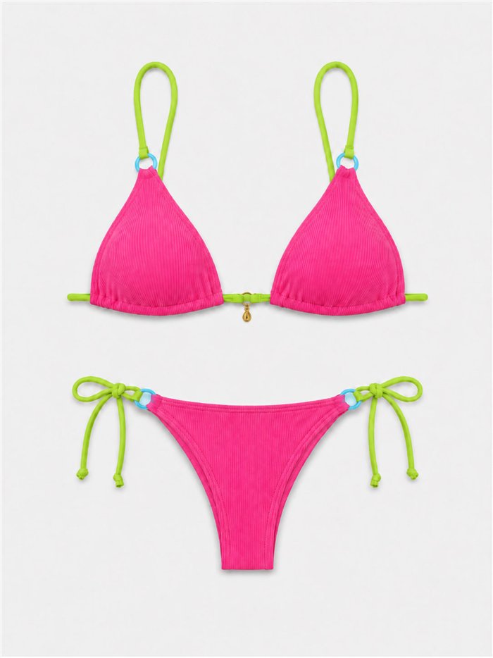 Conjunto bikini triángulo bicolor