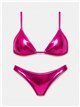 Conjunto bikini metalizado triángulo