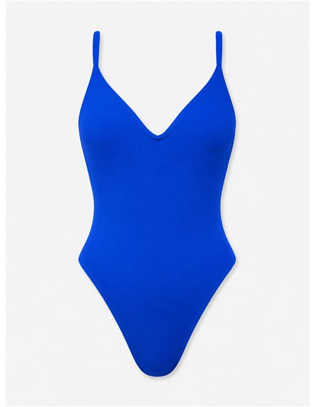 Bañador liso escote pico