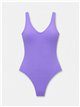 Maillot de bain uni à larges bretelles