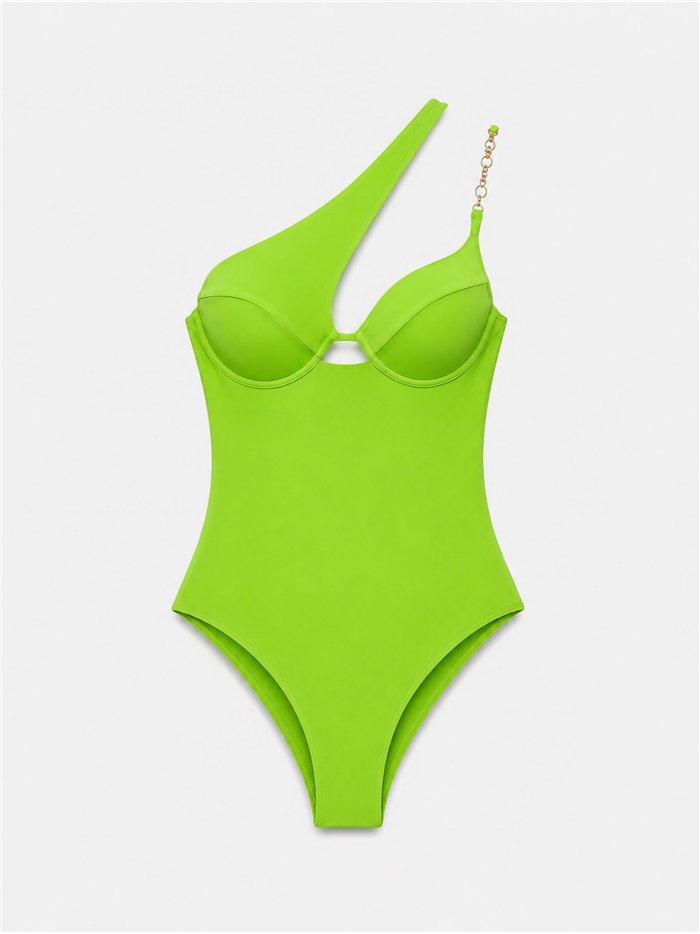 Bañador asimétrico con cadena