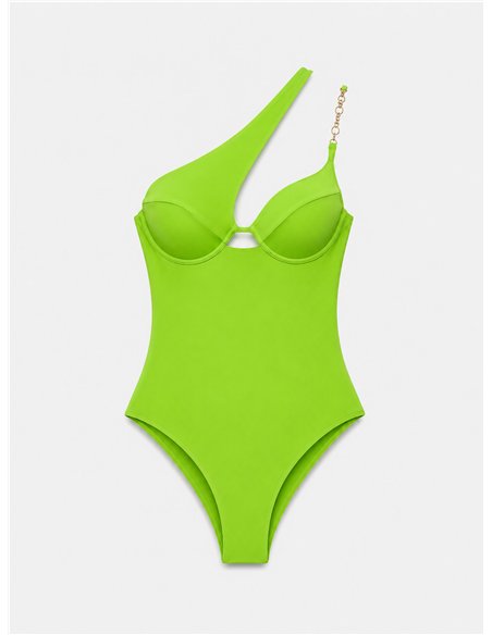 Bañador asimétrico con cadena