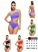 Asymmetric cut out swimsuit