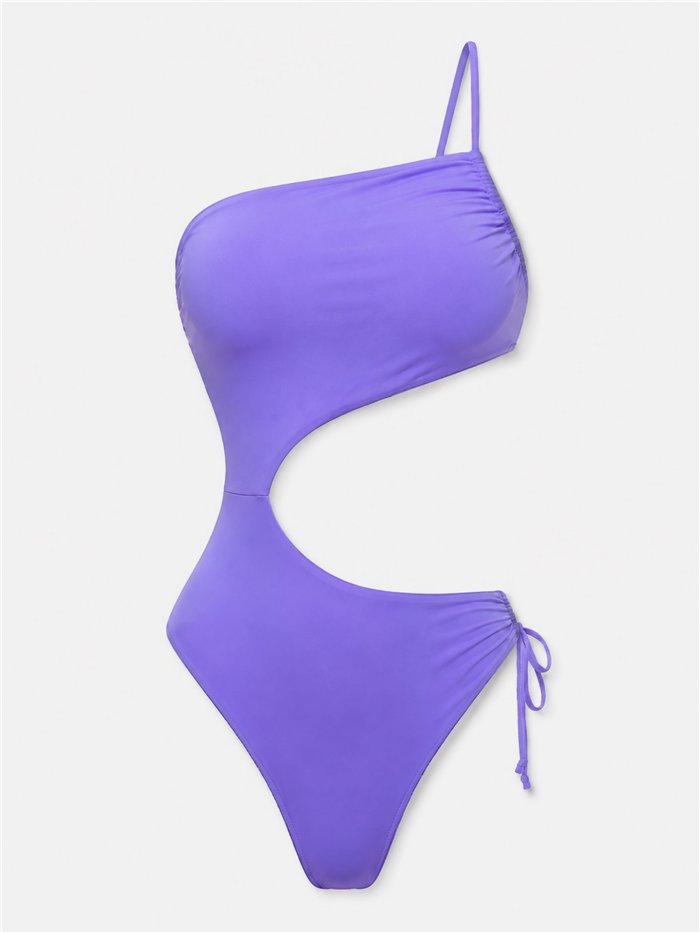 Asymmetric cut out swimsuit