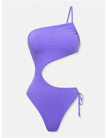 Asymmetric cut out swimsuit