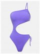 Asymmetric cut out swimsuit