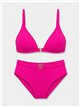 Conjunto bikini liso con hebilla