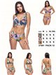 Conjunto bikini floral de tirante volantes