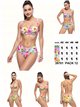 Geblümtes Balconette-Bikini-Set, Übergröße