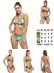 Conjunto bikini tropical con lazadas talla grande