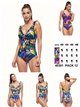 Bañador tropical con volante talla grande