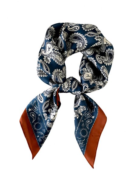 Sciarpa in raso di cashmere bicolore