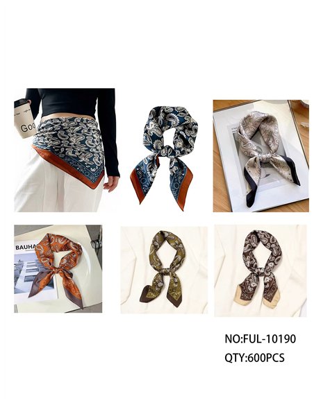 Sciarpa in raso di cashmere bicolore