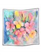 Lenço de cetim floral em aquarela