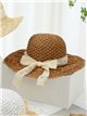 Sombrero crochet de mujer detalle lazos hecho a mano