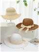 Sombrero crochet de mujer detalle lazos hecho a mano