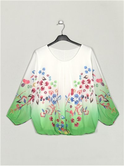Blusa floral gasa