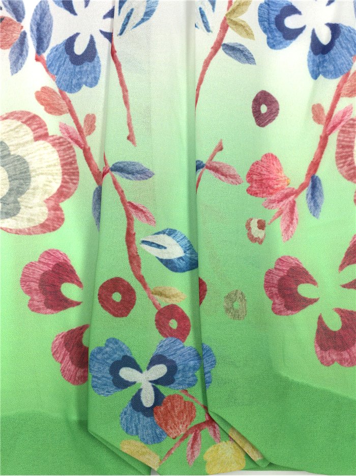 camicetta in chiffon a fantasia floreale
