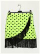 Minifalda lunares flecos