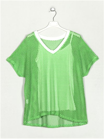 Jersey amplio calado + top