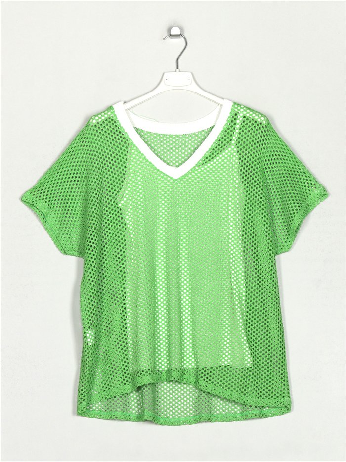 Jersey amplio calado + top