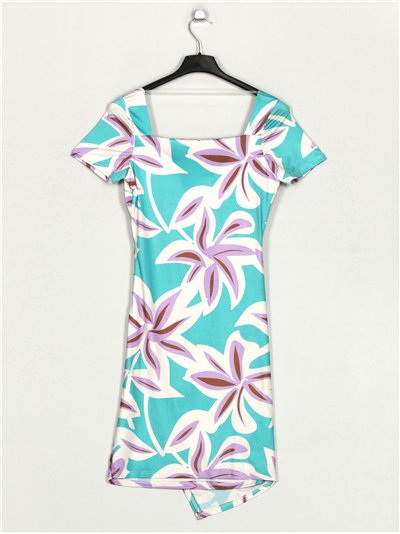 Vestido floral frunces 2