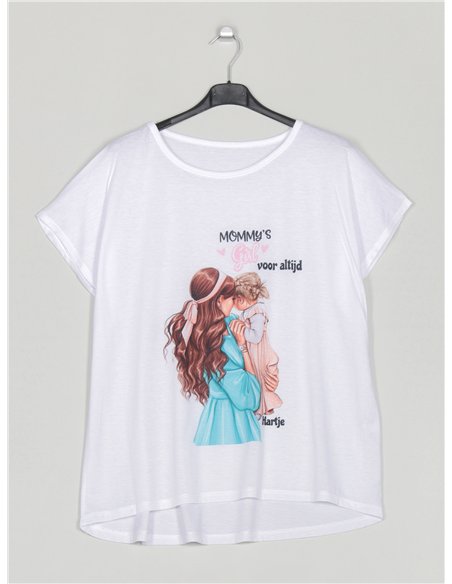 Camiseta amplia estampada
