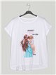 Camiseta amplia estampada