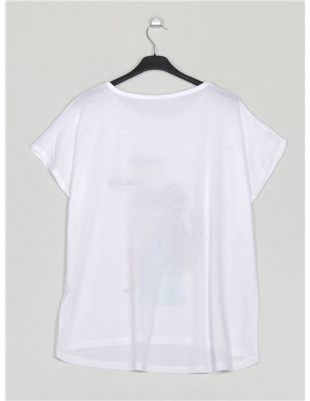 Camiseta amplia estampada