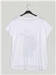 Camiseta amplia estampada
