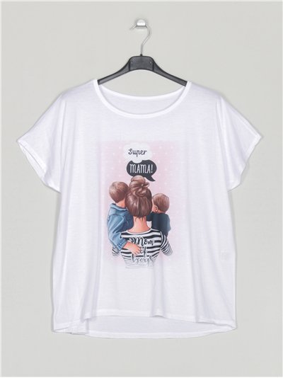 Camiseta amplia estampada 2
