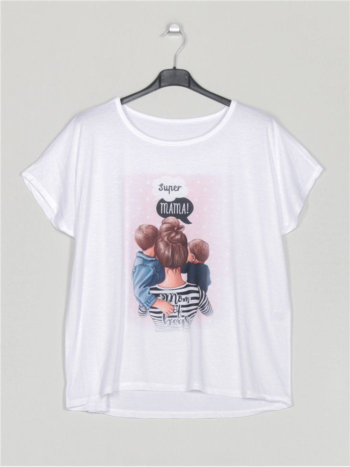 Camiseta amplia estampada