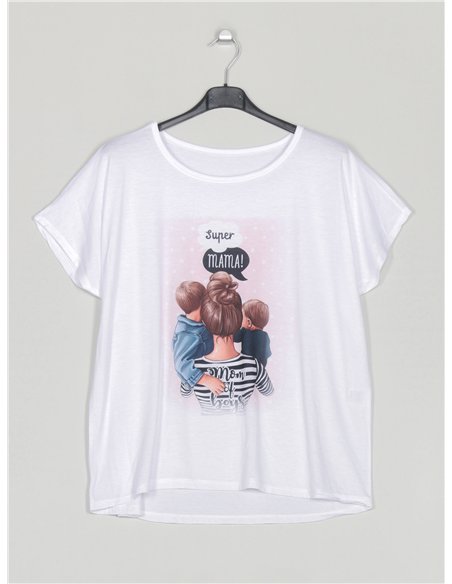 Camiseta amplia estampada