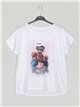 Camiseta amplia estampada