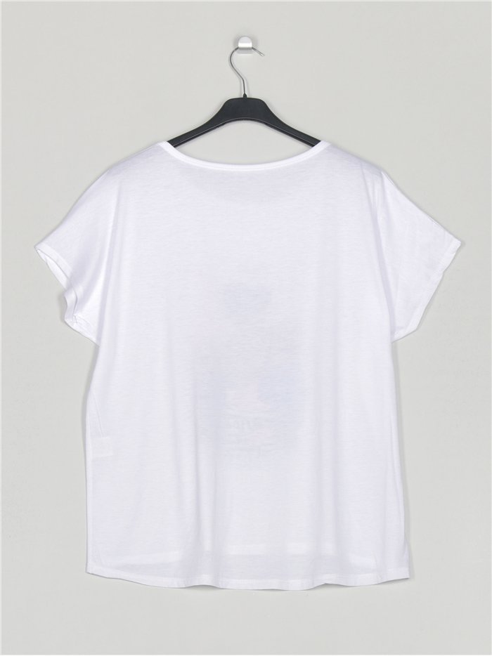 Camiseta amplia estampada