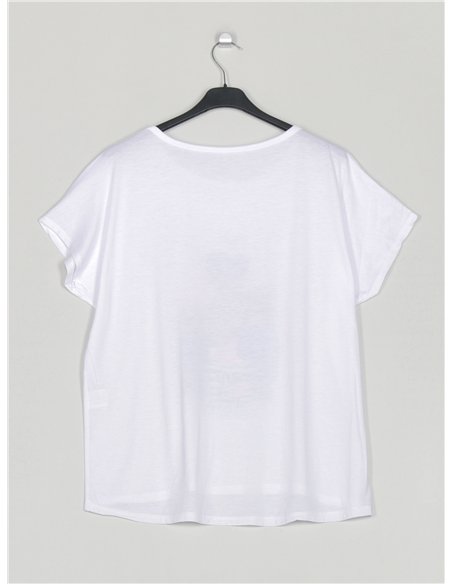 Camiseta amplia estampada