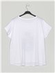 Camiseta amplia estampada