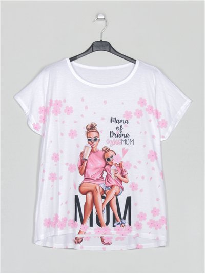Camiseta amplia estampada 2